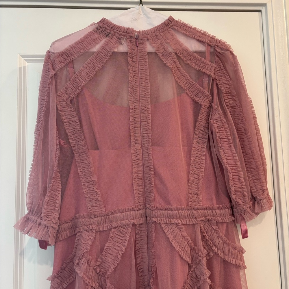 Mac Duggal Ruched Midi Dress Size 12 $325 - Picture 5 of 9